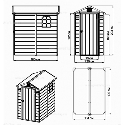 Пластиковый сарай Black Fox Modernist B Пластиковый сарай Black Fox Modernist B
