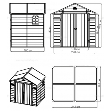 Пластиковый сарай Black Fox Modernist G Пластиковый сарай Black Fox Modernist G