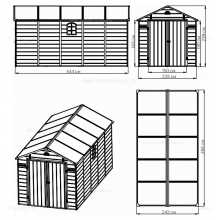 Пластиковый сарай Black Fox Modernist J Пластиковый сарай Black Fox Modernist J
