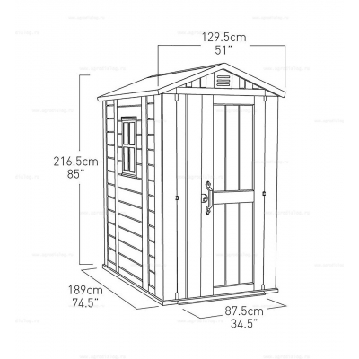 Пластиковый сарай Keter Factor 4x6 Пластиковый сарай Keter Factor 4x6