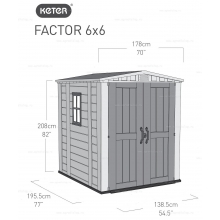 Пластиковый сарай Keter Factor 6x6 Пластиковый сарай Keter Factor 6x6