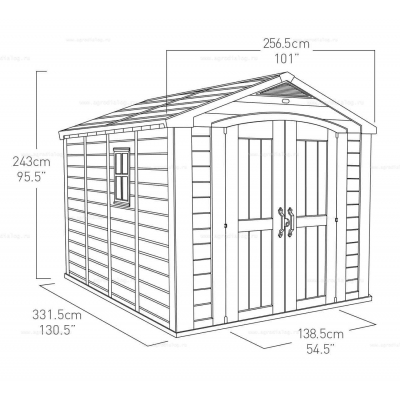 Пластиковый сарай Keter Factor 8x11 Пластиковый сарай Keter Factor 8x11