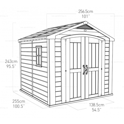 Пластиковый сарай Keter Factor 8x8 Пластиковый сарай Keter Factor 8x8
