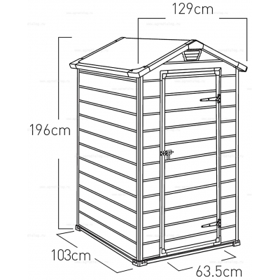 Пластиковый сарай Keter Manor 4x3 Пластиковый сарай Keter Manor 4x3