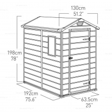 Пластиковый сарай Keter Manor 4x6 Пластиковый сарай Keter Manor 4x6