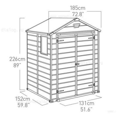 Пластиковый сарай Keter Manor 6x5 DD Пластиковый сарай Keter Manor 6x5 DD