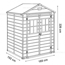 Пластиковый сарай Keter Manor 6x5 SD Пластиковый сарай Keter Manor 6x5 SD
