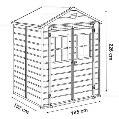 Пластиковый сарай Keter Manor 6x5 SD Пластиковый сарай Keter Manor 6x5 SD