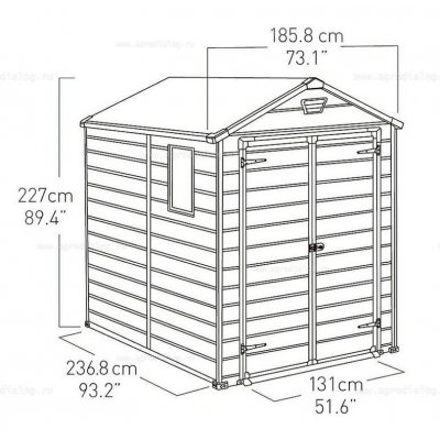 Пластиковый сарай Keter Manor 6x8 DD Пластиковый сарай Keter Manor 6x8 DD
