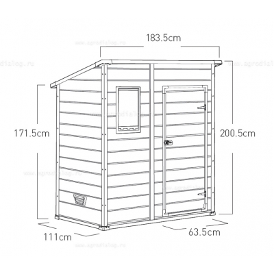Пластиковый сарай Keter Manor Pent 6x4 Пластиковый сарай Keter Manor Pent 6x4
