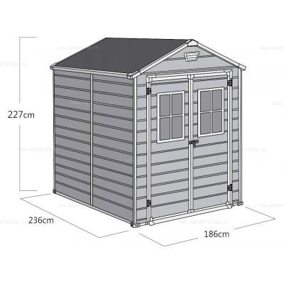 Пластиковый сарай Keter Scala 6x8 Пластиковый сарай Keter Scala 6x8