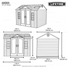 Пластиковый сарай Lifetime 10x8 Пластиковый сарай Lifetime 10x8