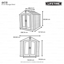 Пластиковый сарай Lifetime 8x5 Пластиковый сарай Lifetime 8x5