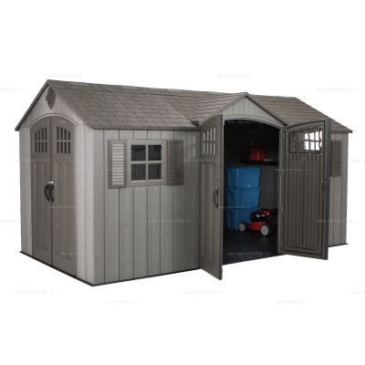 Пластиковый сарай Lifetime Woodlook 15x8 Пластиковый сарай Lifetime Woodlook 15x8