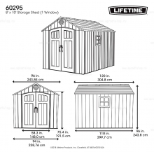 Пластиковый сарай Lifetime Woodlook 8x10 Пластиковый сарай Lifetime Woodlook 8x10