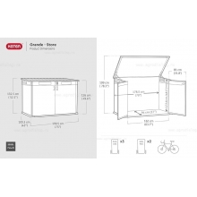 Древесно-пластиковый композитный садовый шкаф Keter Cortina Mega Древесно-пластиковый композитный садовый шкаф Keter Cortina Mega