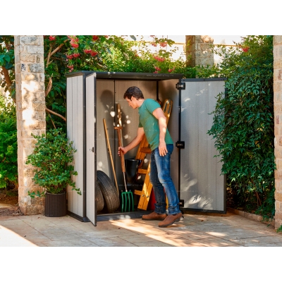Древесно-пластиковый композитный садовый шкаф Keter High Store Древесно-пластиковый композитный садовый шкаф Keter High Store