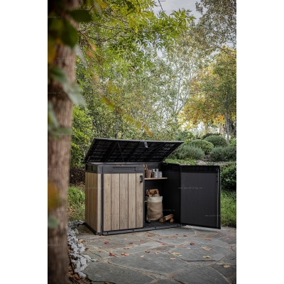 Древесно-пластиковый композитный садовый шкаф Keter Horizontal Shed 2020 L Ashwood Древесно-пластиковый композитный садовый шкаф Keter Horizontal Shed 2020 L Ashwood