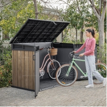 Древесно-пластиковый композитный садовый шкаф Keter Horizontal Shed 2020 L Ashwood Древесно-пластиковый композитный садовый шкаф Keter Horizontal Shed 2020 L Ashwood