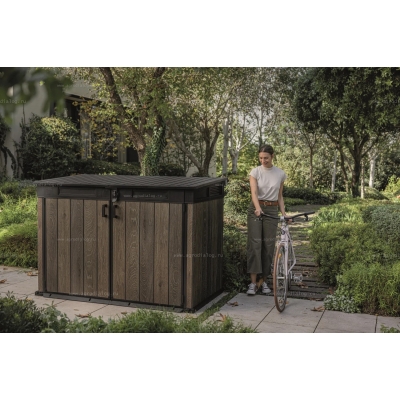 Древесно-пластиковый композитный садовый шкаф Keter Horizontal Shed 2020 L Walnut Древесно-пластиковый композитный садовый шкаф Keter Horizontal Shed 2020 L Walnut