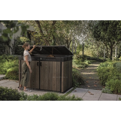 Древесно-пластиковый композитный садовый шкаф Keter Horizontal Shed 2020 L Walnut Древесно-пластиковый композитный садовый шкаф Keter Horizontal Shed 2020 L Walnut