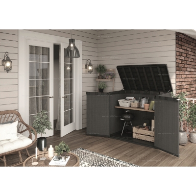 Древесно-пластиковый композитный садовый шкаф Keter Store It Out Darwin 1100 L Grey Древесно-пластиковый композитный садовый шкаф Keter Store It Out Darwin 1100 L Grey