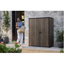 Древесно-пластиковый композитный садовый шкаф Keter Vertical Shed 1400 L Walnut Древесно-пластиковый композитный садовый шкаф Keter Vertical Shed 1400 L Walnut