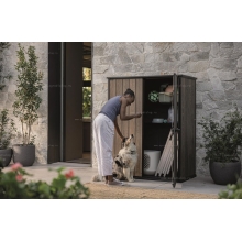 Древесно-пластиковый композитный садовый шкаф Keter Vertical Shed 1400 L Walnut Древесно-пластиковый композитный садовый шкаф Keter Vertical Shed 1400 L Walnut