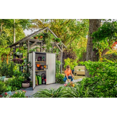 Пластиковый садовый шкаф Keter Premier High Store Пластиковый садовый шкаф Keter Premier High Store