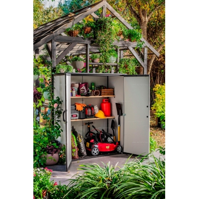 Пластиковый садовый шкаф Keter Premier High Store Пластиковый садовый шкаф Keter Premier High Store