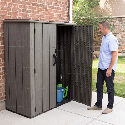 Пластиковый садовый шкаф Lifetime Woodlook 60209 Пластиковый садовый шкаф Lifetime Woodlook 60209