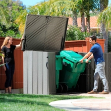 Пластиковый садовый шкаф Lifetime Woodlook 60212 Пластиковый садовый шкаф Lifetime Woodlook 60212