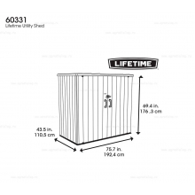 Пластиковый садовый шкаф Lifetime Woodlook 60331 Пластиковый садовый шкаф Lifetime Woodlook 60331