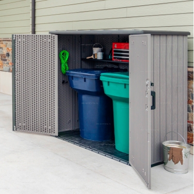 Пластиковый садовый шкаф Lifetime Woodlook 60331 Пластиковый садовый шкаф Lifetime Woodlook 60331