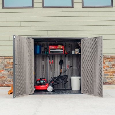 Пластиковый садовый шкаф Lifetime Woodlook 60331 Пластиковый садовый шкаф Lifetime Woodlook 60331