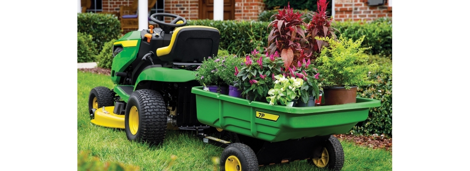 Основное навесное оборудование для садового трактора, предназначенное для ухода за садом и газоном в весенне-летний период