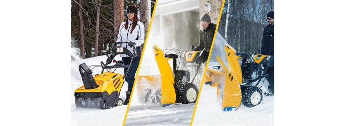 Системы уборки снега в аккумуляторных и бензиновых снегоуборщиках