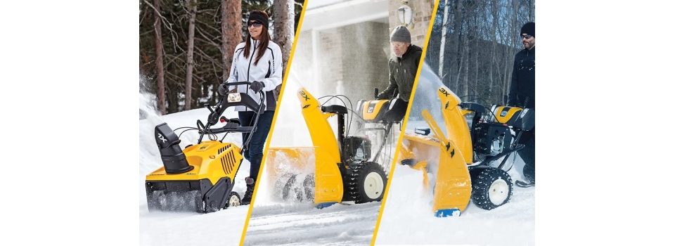 Системы уборки снега в аккумуляторных и бензиновых снегоуборщиках