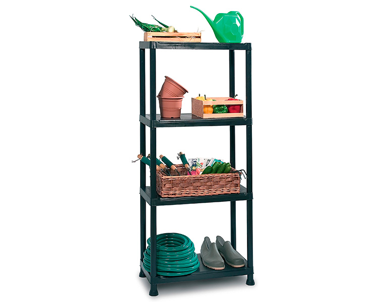 Открытый стеллаж Plus Shelf 60/4 в подарок каждому покупателю пластиковых сараев Keter
